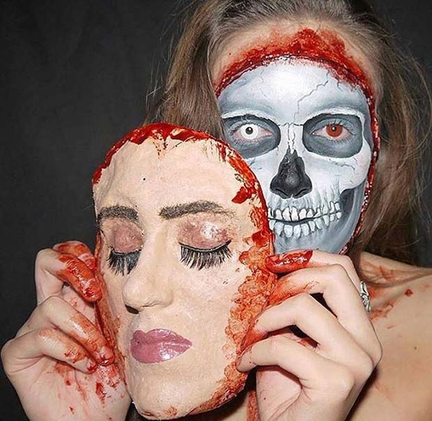 Face Off Makeup for Creative DIY Halloween Makeup Ideas