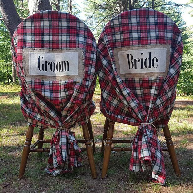 Bride and Groom Blankets for Fall Wedding Ideas 