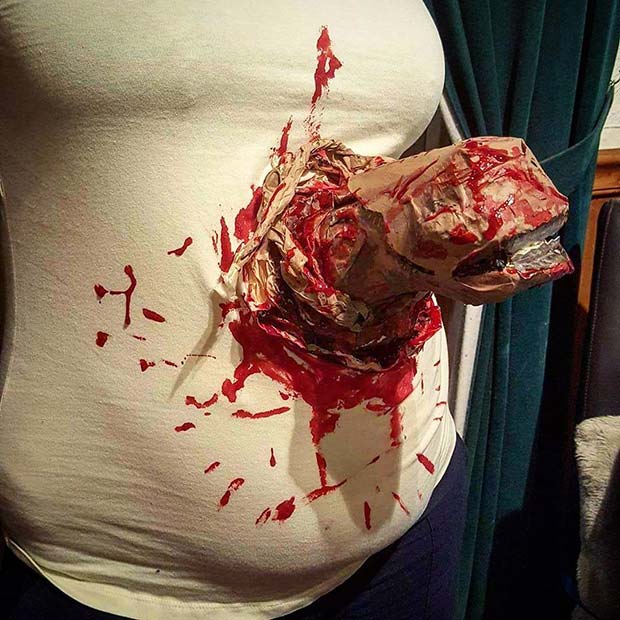 Scary Alien Costume for Halloween Costumes for Pregnant Women