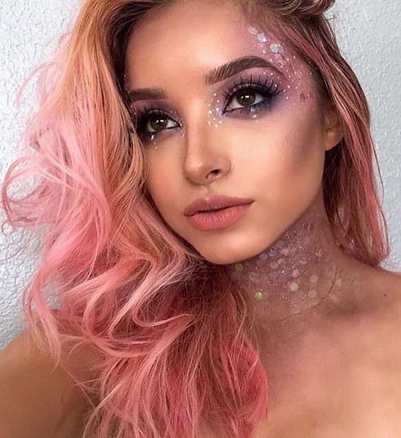 Magical Mermaid Makeup for Pretty Halloween Makeup Ideas