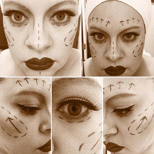 Surgery Makeup for Easy, Last-Minute Halloween Makeup Looks