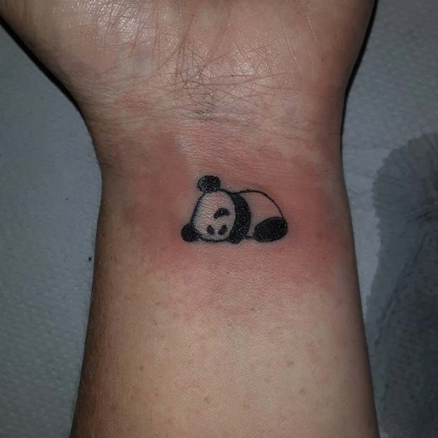 Cute Panda Tattoo for Tiny Tattoo Ideas