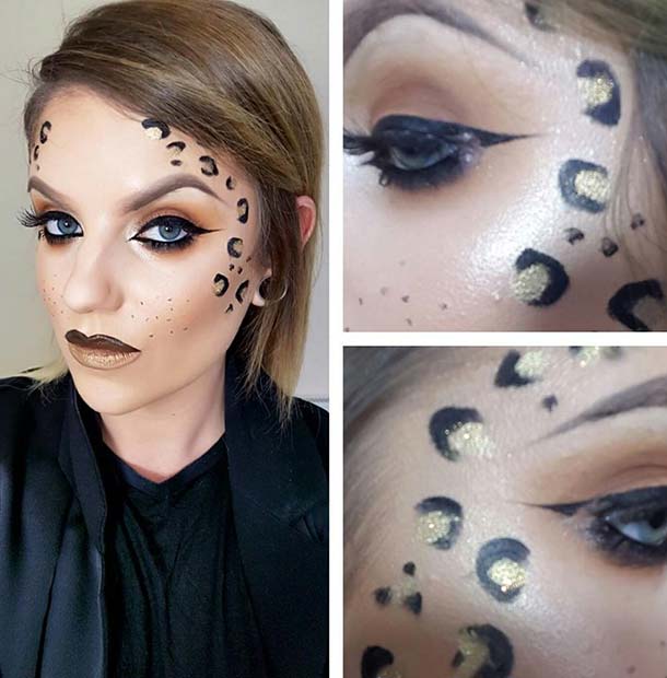 Leopard Print Makeup for Easy, Last-Minute Halloween Makeup Looks