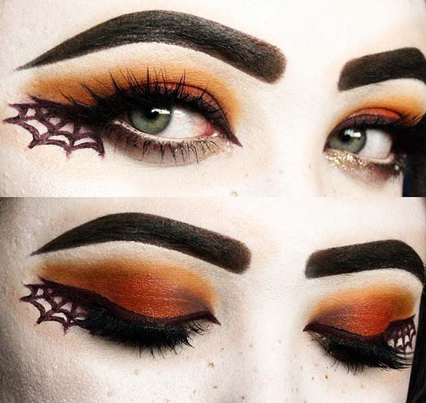 Spider Web Makeup for Easy, Last-Minute Halloween Makeup Looks