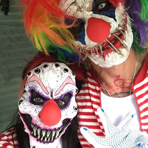 scary clown couple costumes