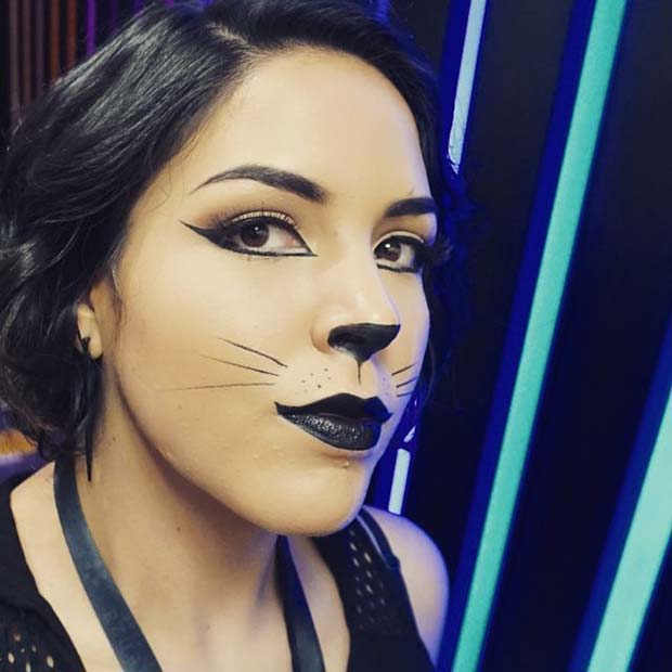 Cute Cat Makeup for Easy, Last-Minute Halloween Makeup Looks