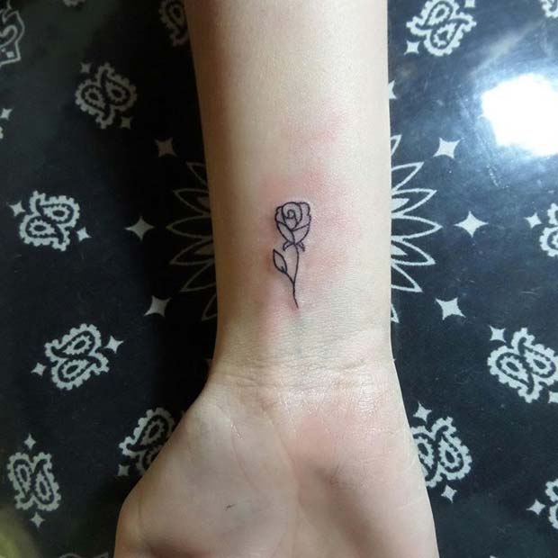 Small Rose Tattoo for Tiny Tattoo Ideas