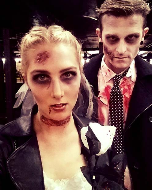 Zombie Couples Costume for Scary Halloween Costume Ideas for Couples