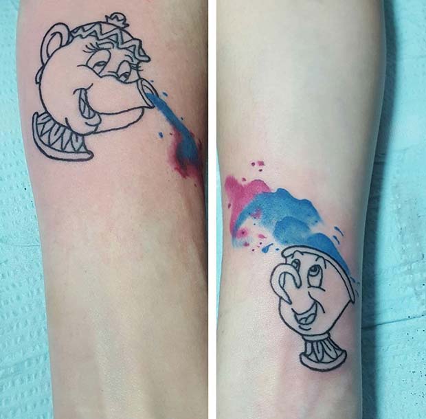 Beauty and the Beast Tattoo for Popular Mother Daughter Tattoos