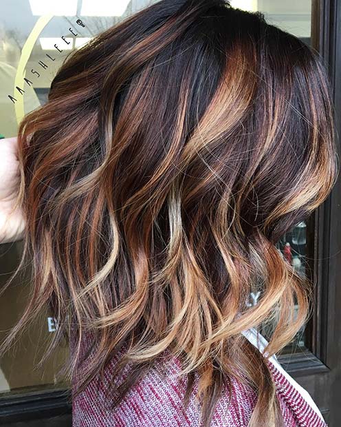 Warm Tone Lob for Lob Hairstyles for Fall and Winter