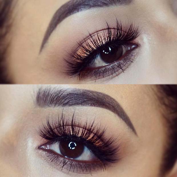 Warm Eye Shadow Bold Lashes for Makeup Ideas for Thanksgiving Dinner