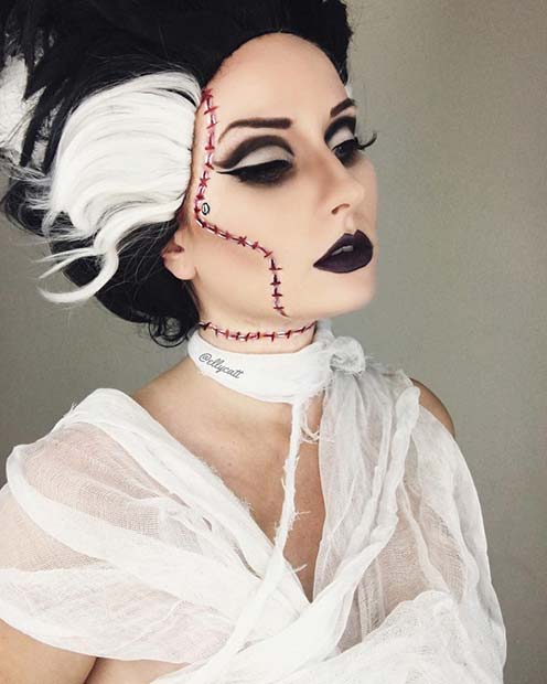 Bride of Frankenstein for Best Halloween Makeup Ideas