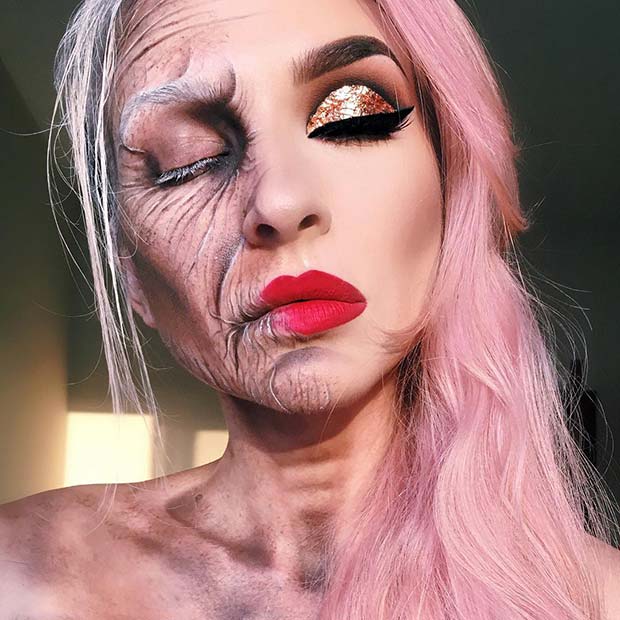 Battle with Age Makeup for Mind-Blowing Halloween Makeup Looks