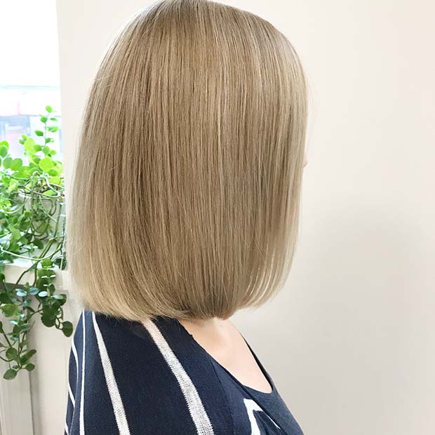 Light Blonde Lob for Lob Hairstyles for Fall and Winter