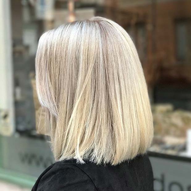 Blonde Lob for Lob Hairstyles for Fall and Winter