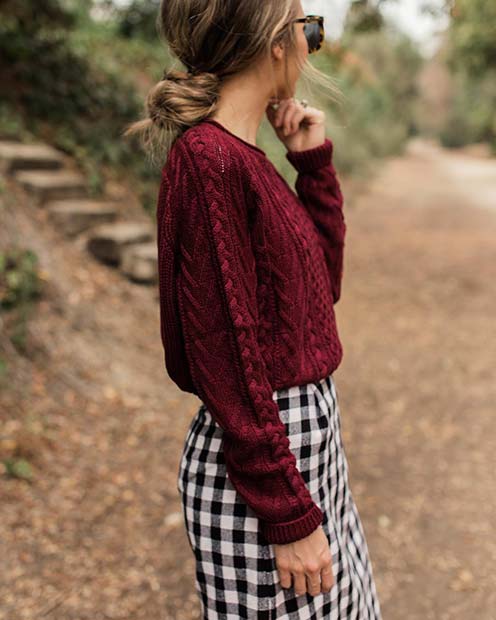 Cute Sweater and Skirt for Cute Outfits to Copy This Winter