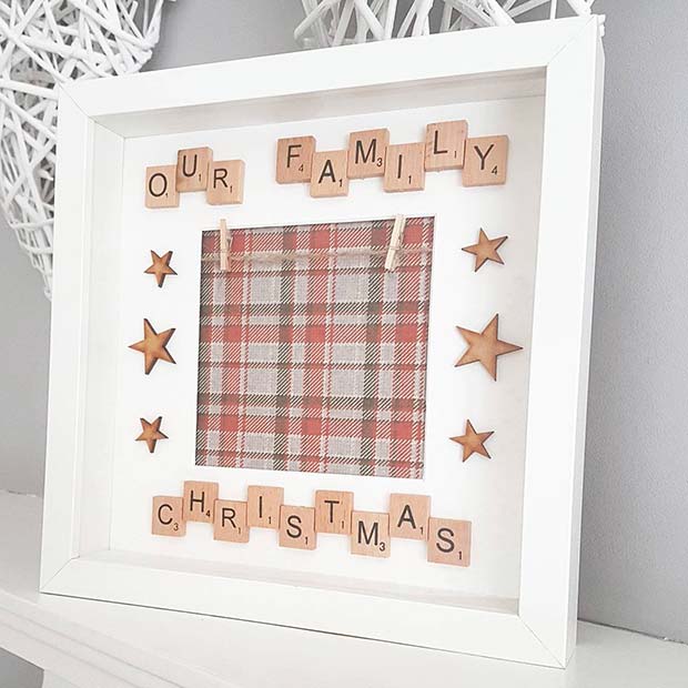 Scrabble Picture for DIY Christmas Gift Ideas