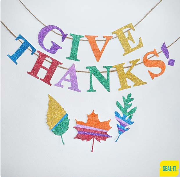 Give Thanks Banner for Thanksgiving Crafts