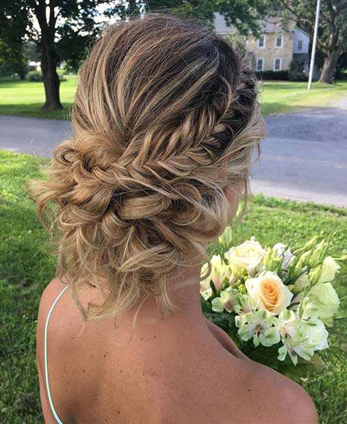 Beautiful Fishtail Braid Updo for Beautiful Braided Updos