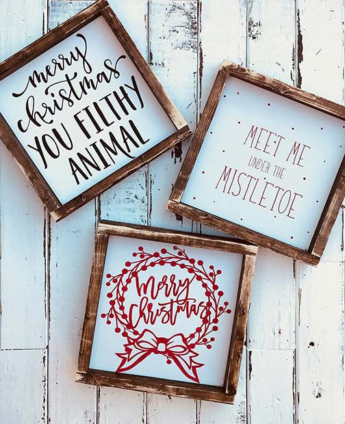 Farmhouse Style Christmas Signs for Farmhouse Inspired Christmas Decor