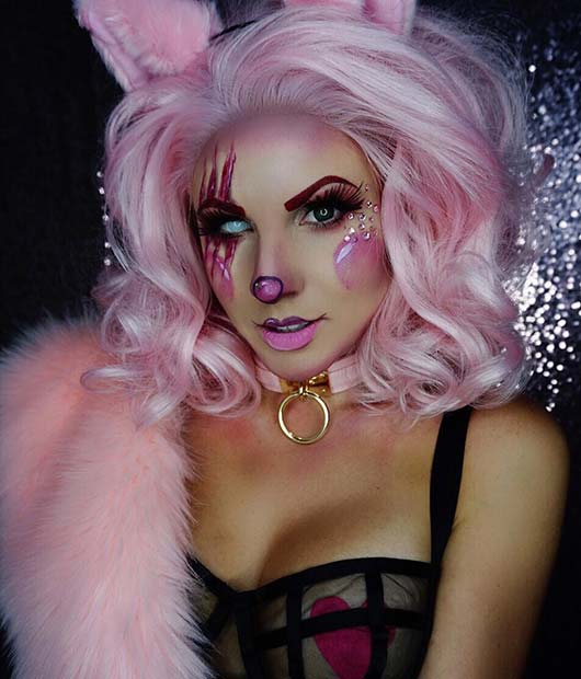 Villainous Kitty Makeup Idea for Unique Halloween Makeup Ideas to Try