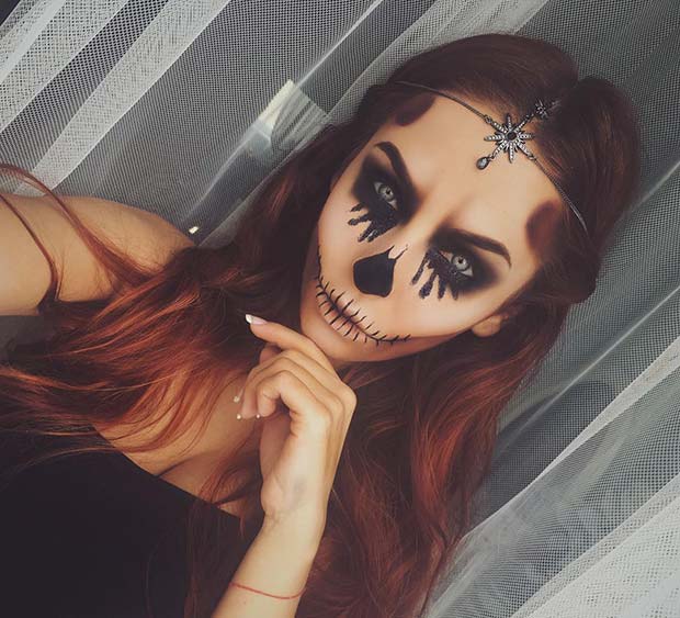 Glam Skull for Unique Halloween Makeup Ideas to Try