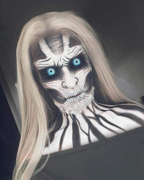 Game of Thrones White Walker Makeup for Unique Halloween Makeup Ideas to Try