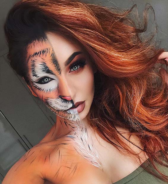 Tiger Makeup for Unique Halloween Makeup Ideas to Try