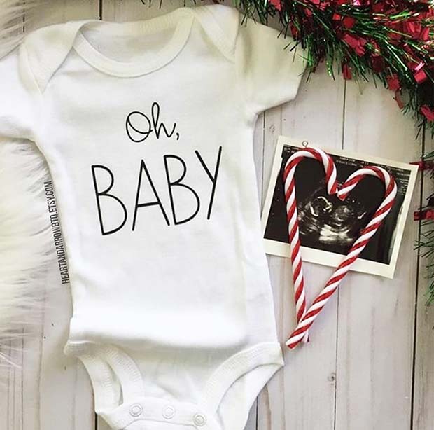 Baby Bodysuit and Scan Picture