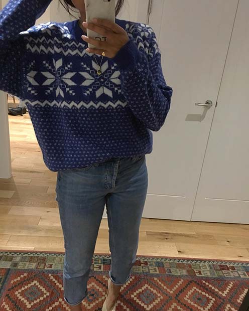 Cozy Sweater and Jeans