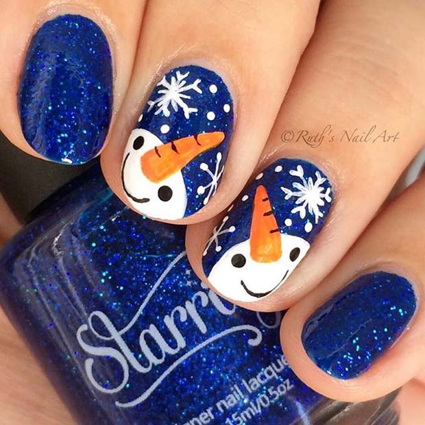 Cute Snowman Nails