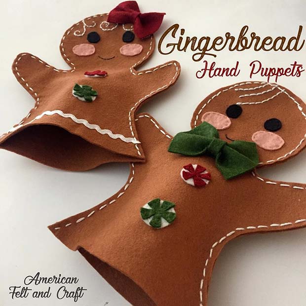 DIY Gingerbread Puppets