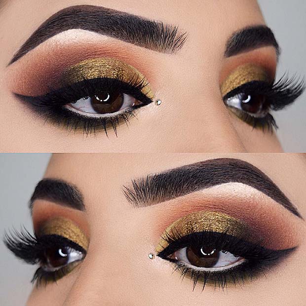 Glam Gold Eye Makeup