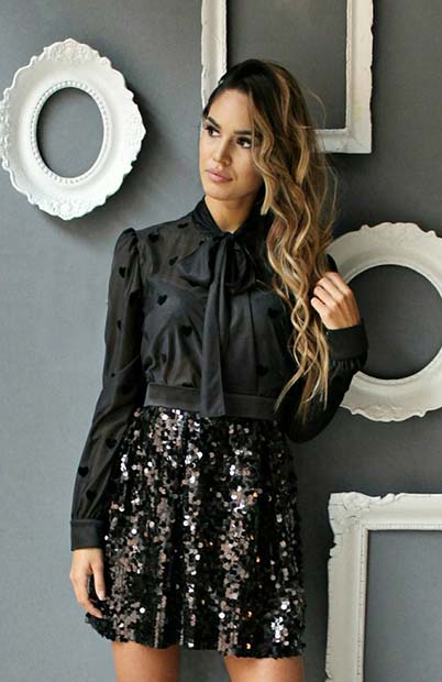 Sequin Skirt Outfit