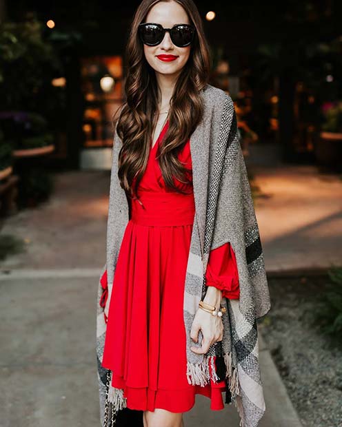 Vibrant Red Dress