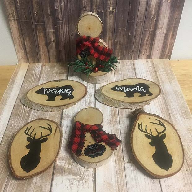 Wooden Christmas Ornaments