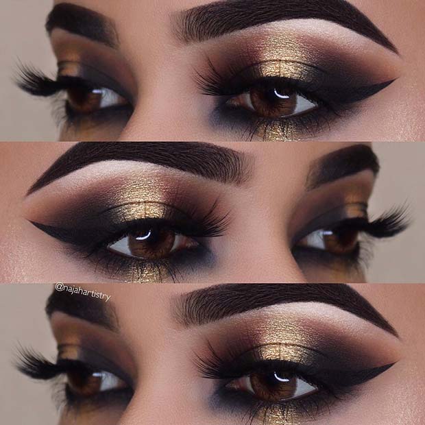 Bold Black and Gold Eyes