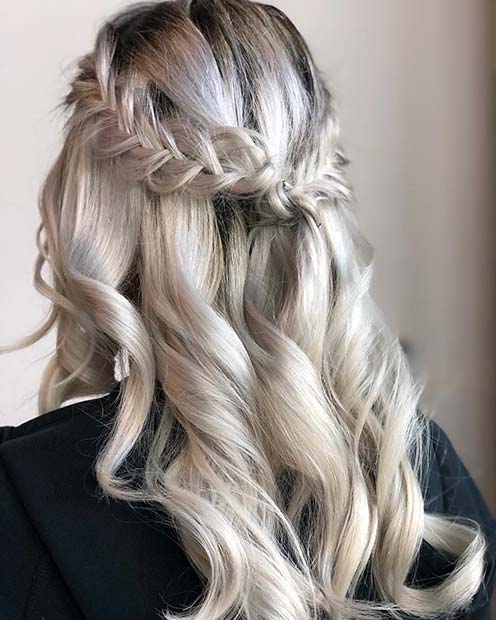 Braided Half Up Half Down Style