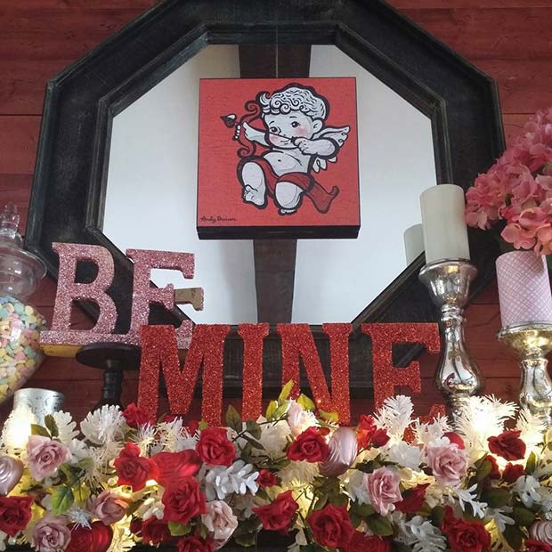 Cute Cupid and Be Mine Decor