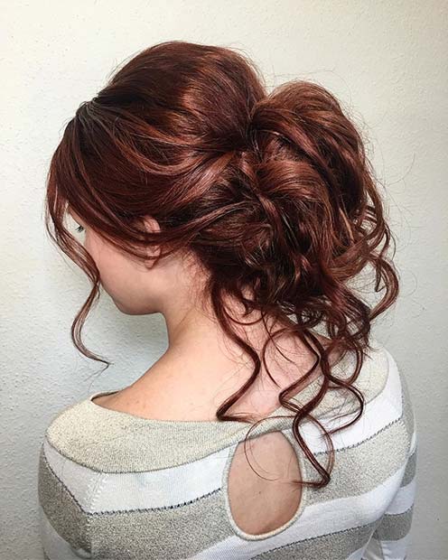 Loose Curled Updo