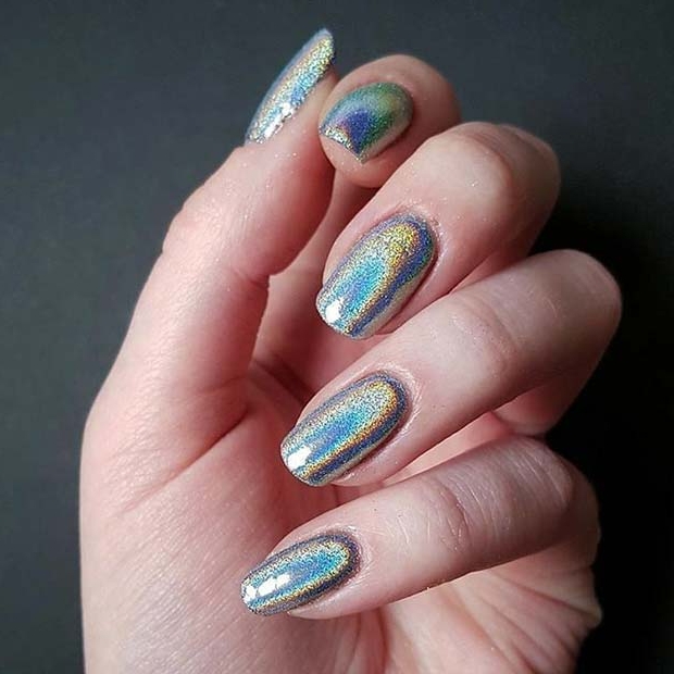 Trendy Silver Metallic Nails