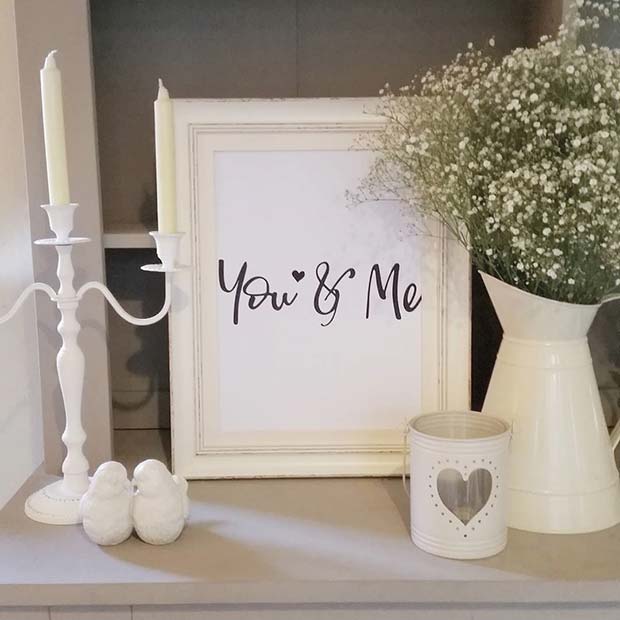 You and Me Print Decor Idea