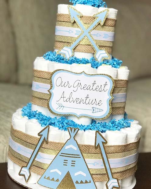 Adventure Diaper Cake Idea