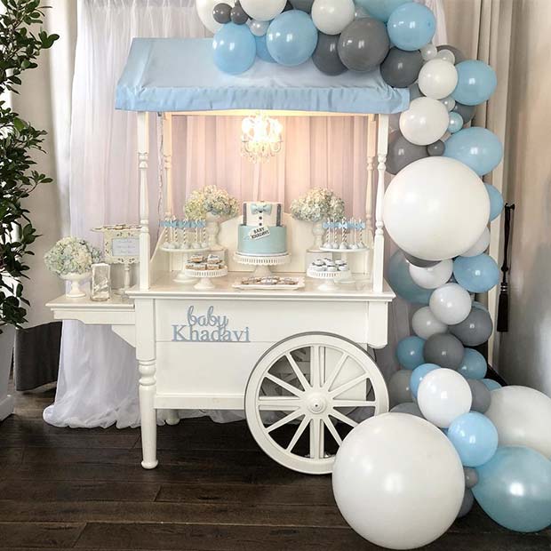 Baby Shower Dessert Cart Idea