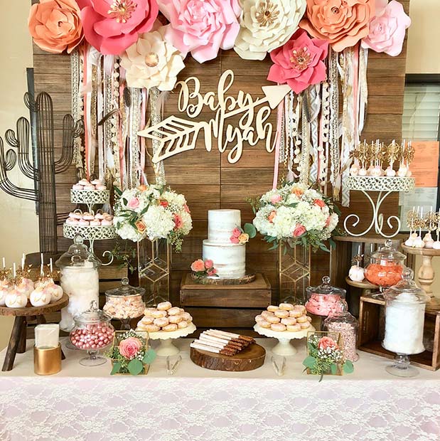 Baby Shower Dessert Table Idea