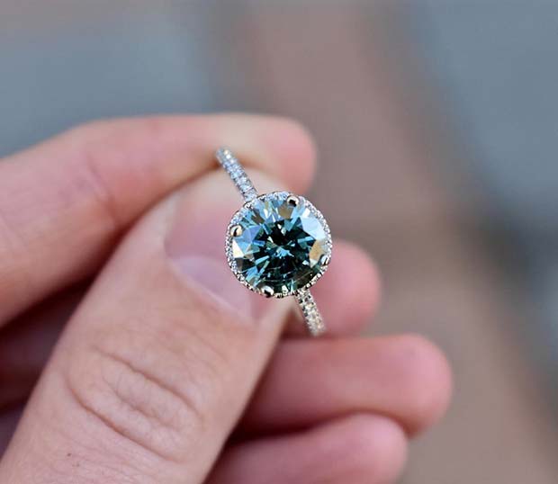 Beautiful Blue Diamond Ring