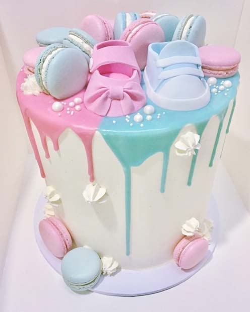 blue and pink baby shower ideas