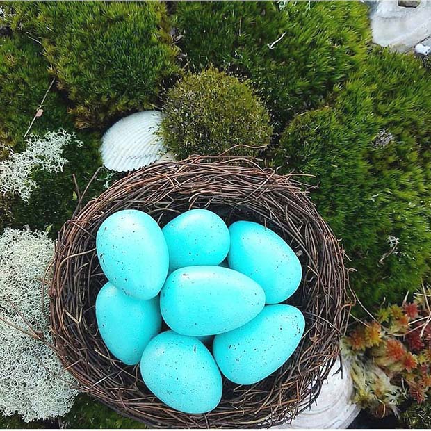 Eggs in a Nest Easter Decoration