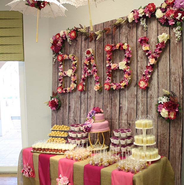 Floral Baby Shower Decor Idea