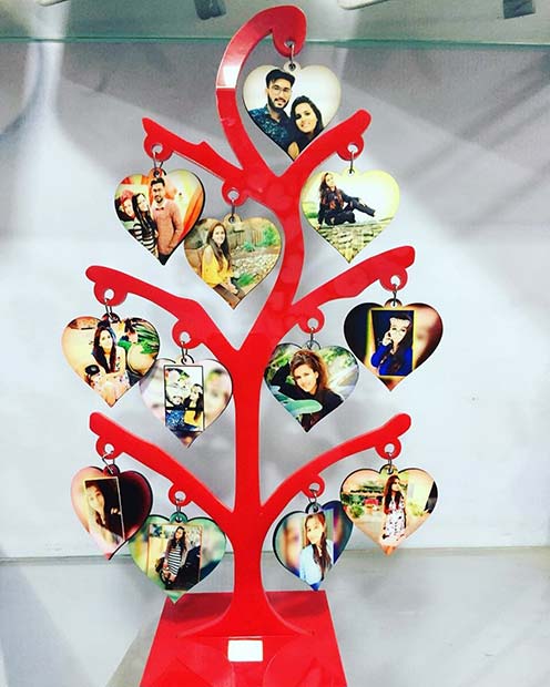 Romantic DIY Couple's Photo Tree